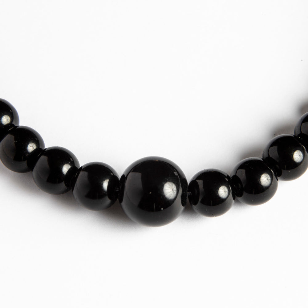 Collar Bolas Negro Onix