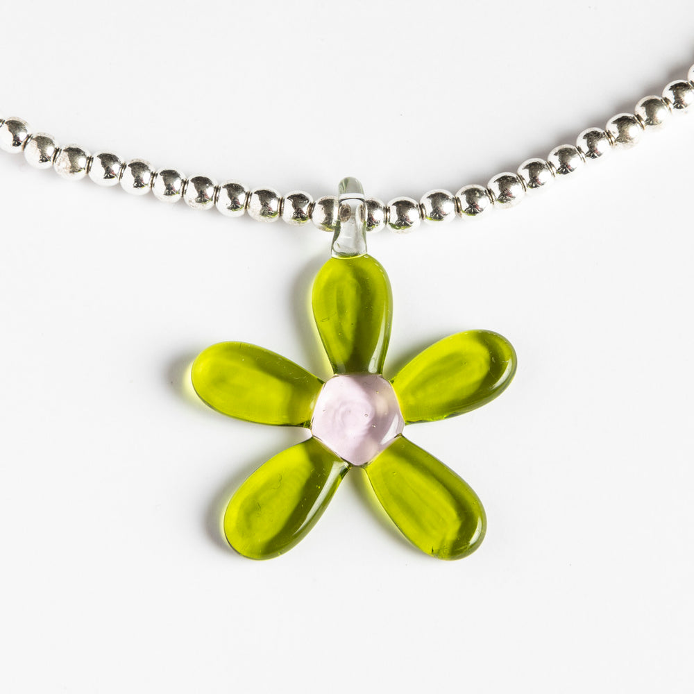 
                
                    Load image into Gallery viewer, Collar Bolas Flor Margaret Green
                
            