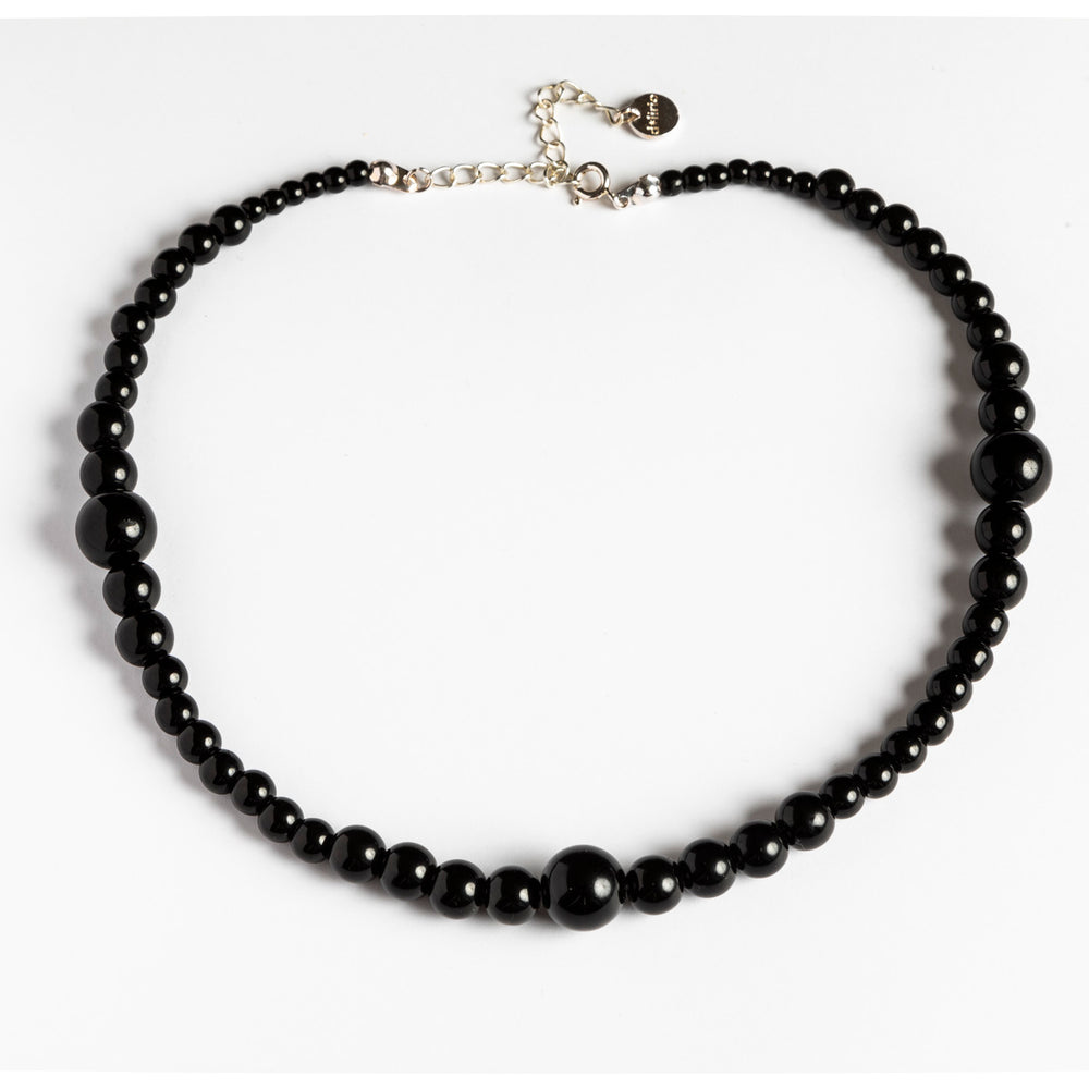 Collar Bolas Negro Onix