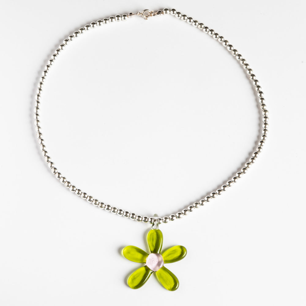 Collar Bolas Flor Margaret Green