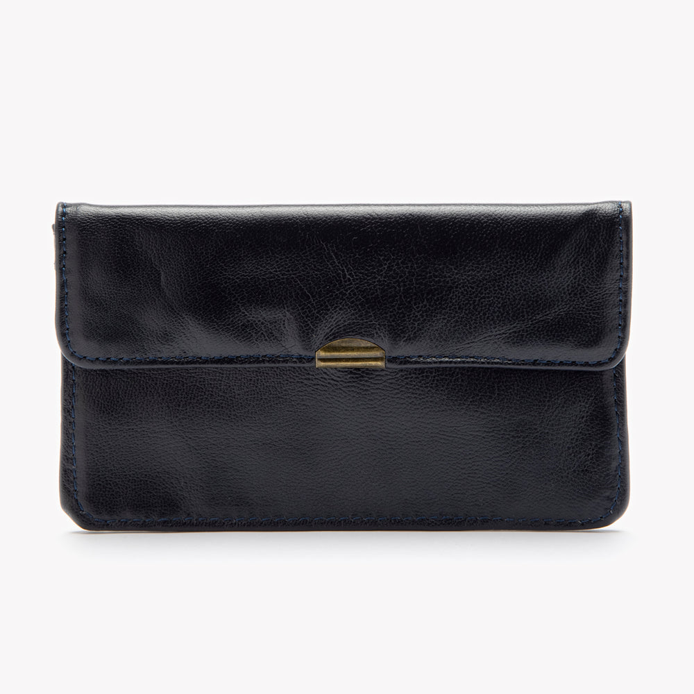 Cartera de Piel Azul Dark