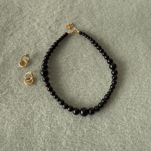 Dlirioshop Collar Bolas Negro Onix