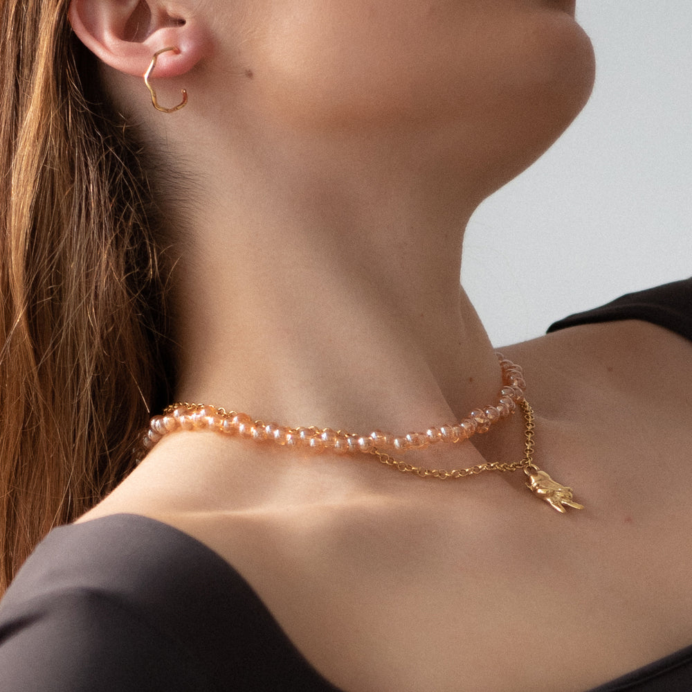
                
                    Load image into Gallery viewer, Collar Bolas Cava Rosado
                
            