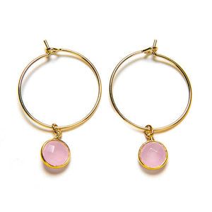 
                
                    Load image into Gallery viewer, Ira Rose Quartz Earrings
                
            