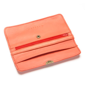 Pastel Orange Leather Wallet