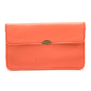 Pastel Orange Leather Wallet
