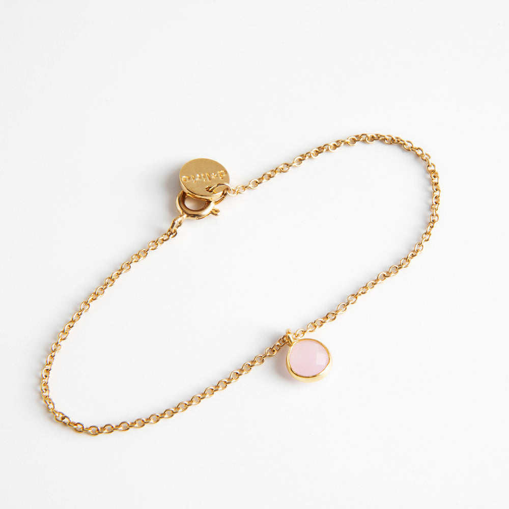 Pulsera de Piedra Cuarzo Rosa
