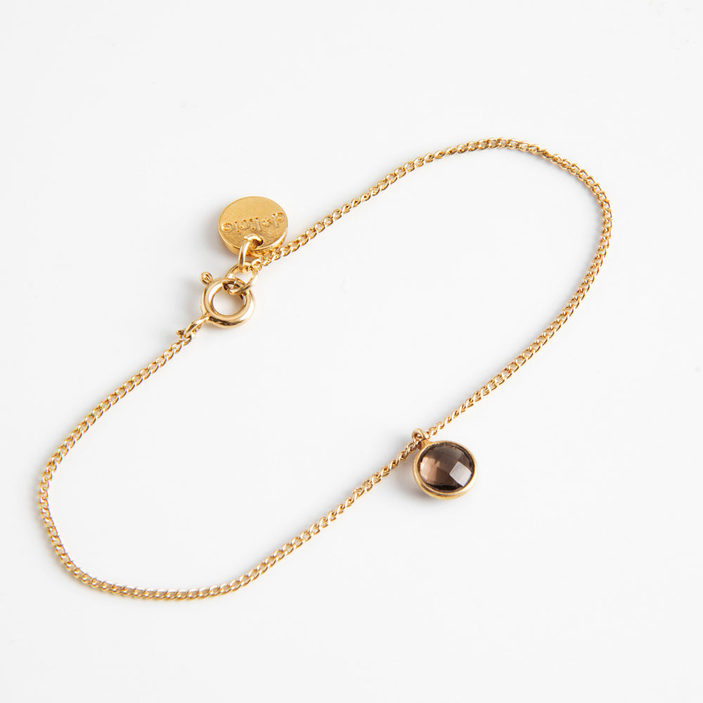 Pulsera de Piedra Cuarzo Marrón