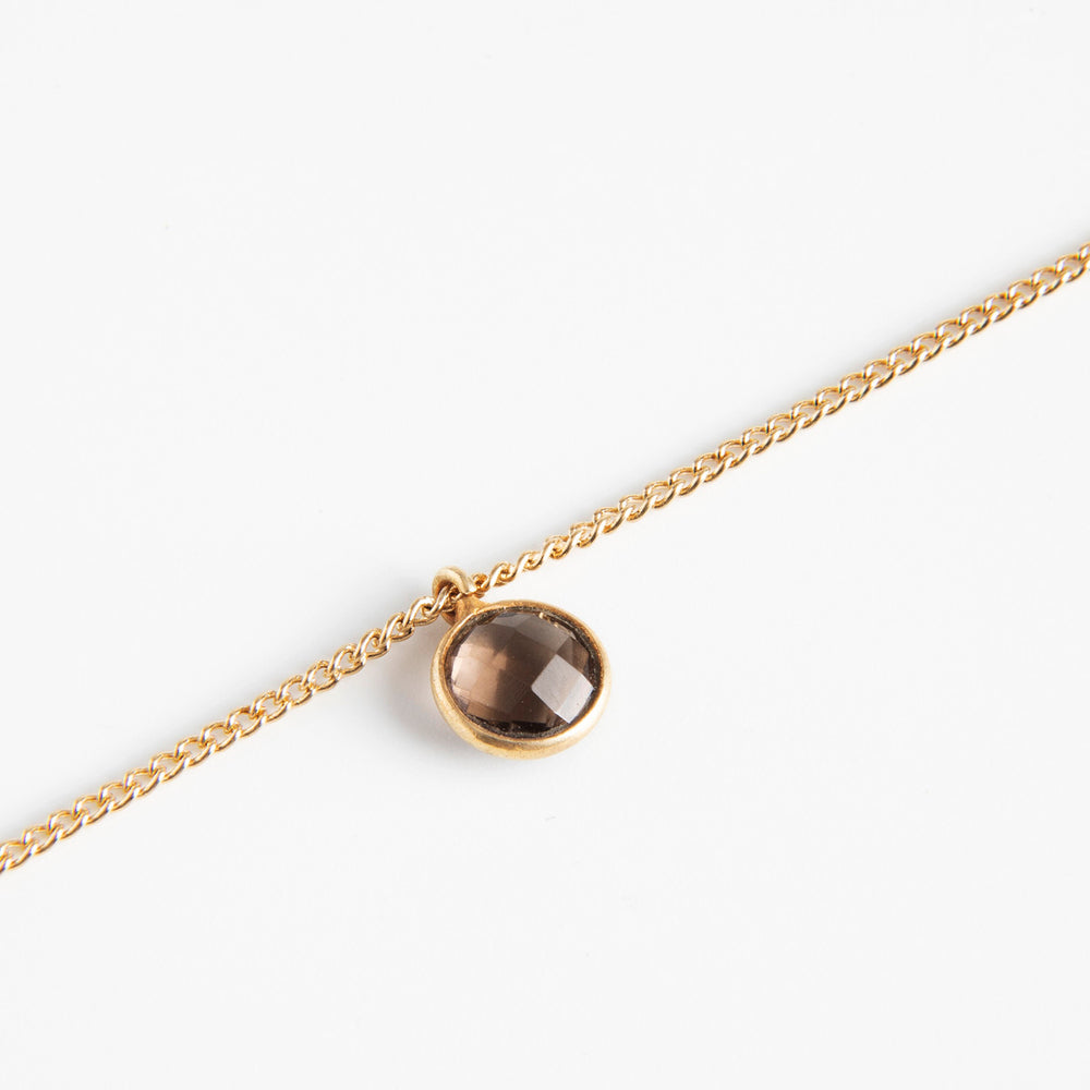 Pulsera de Piedra Cuarzo Marrón