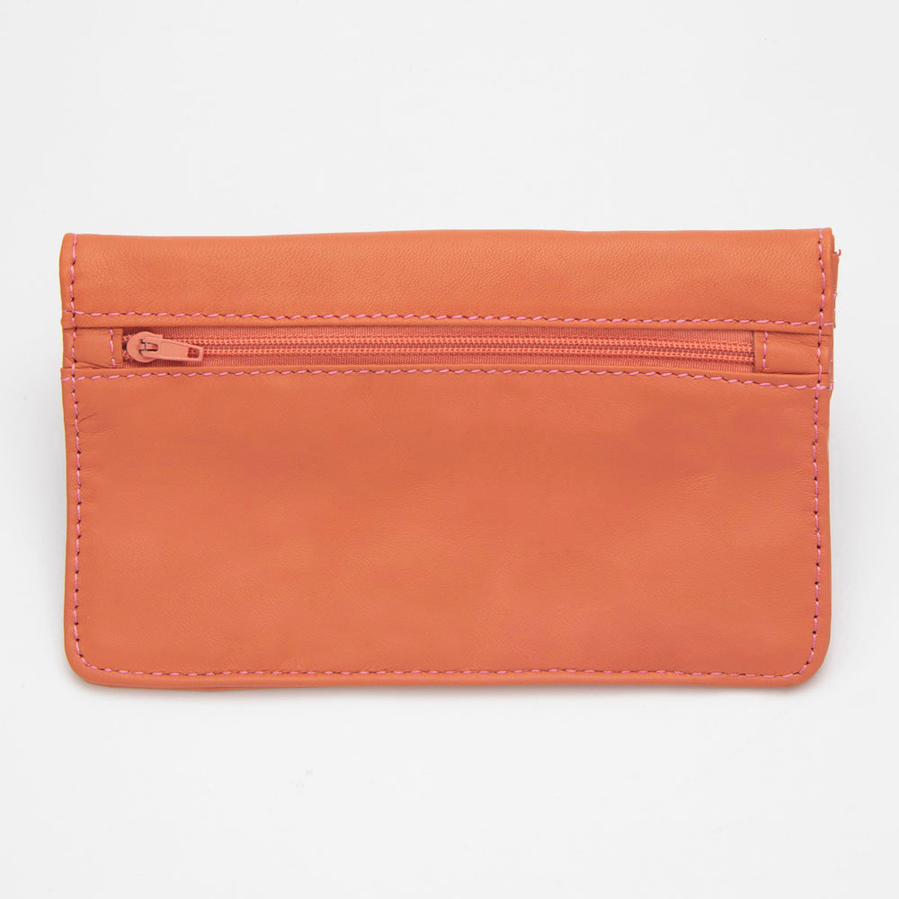 Cartera de Piel Naranja