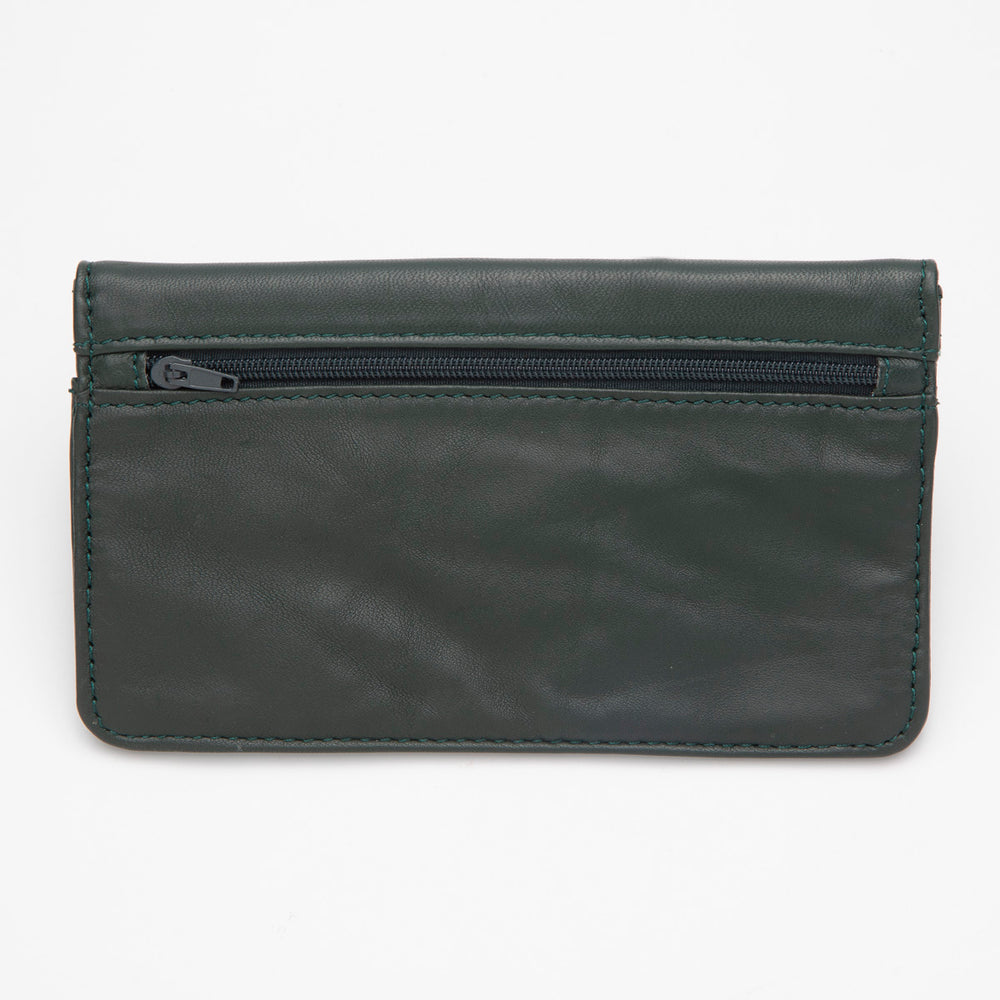 Cartera de Piel Verde Dark