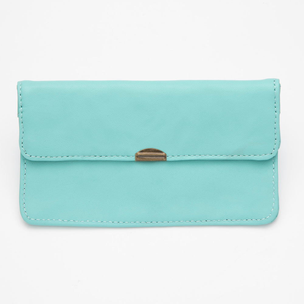 Cartera de Piel Azul Formentera
