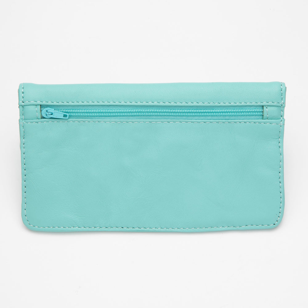 Cartera de Piel Azul Formentera