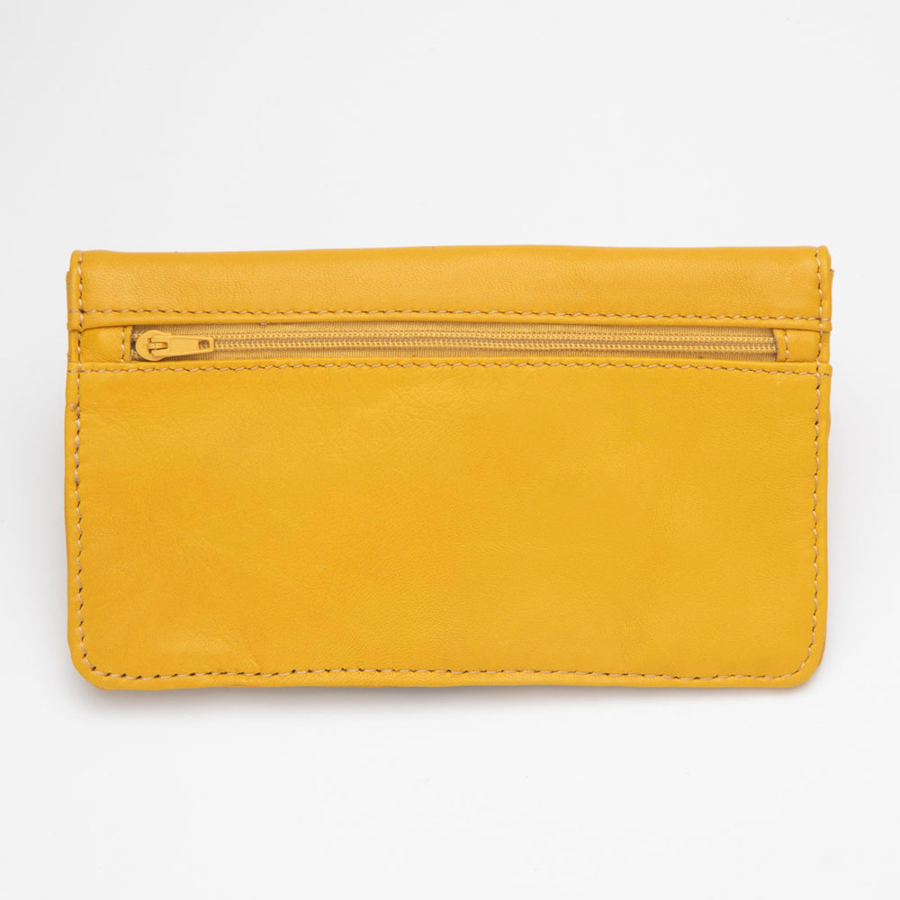 Cartera de Piel Amarillo Sun