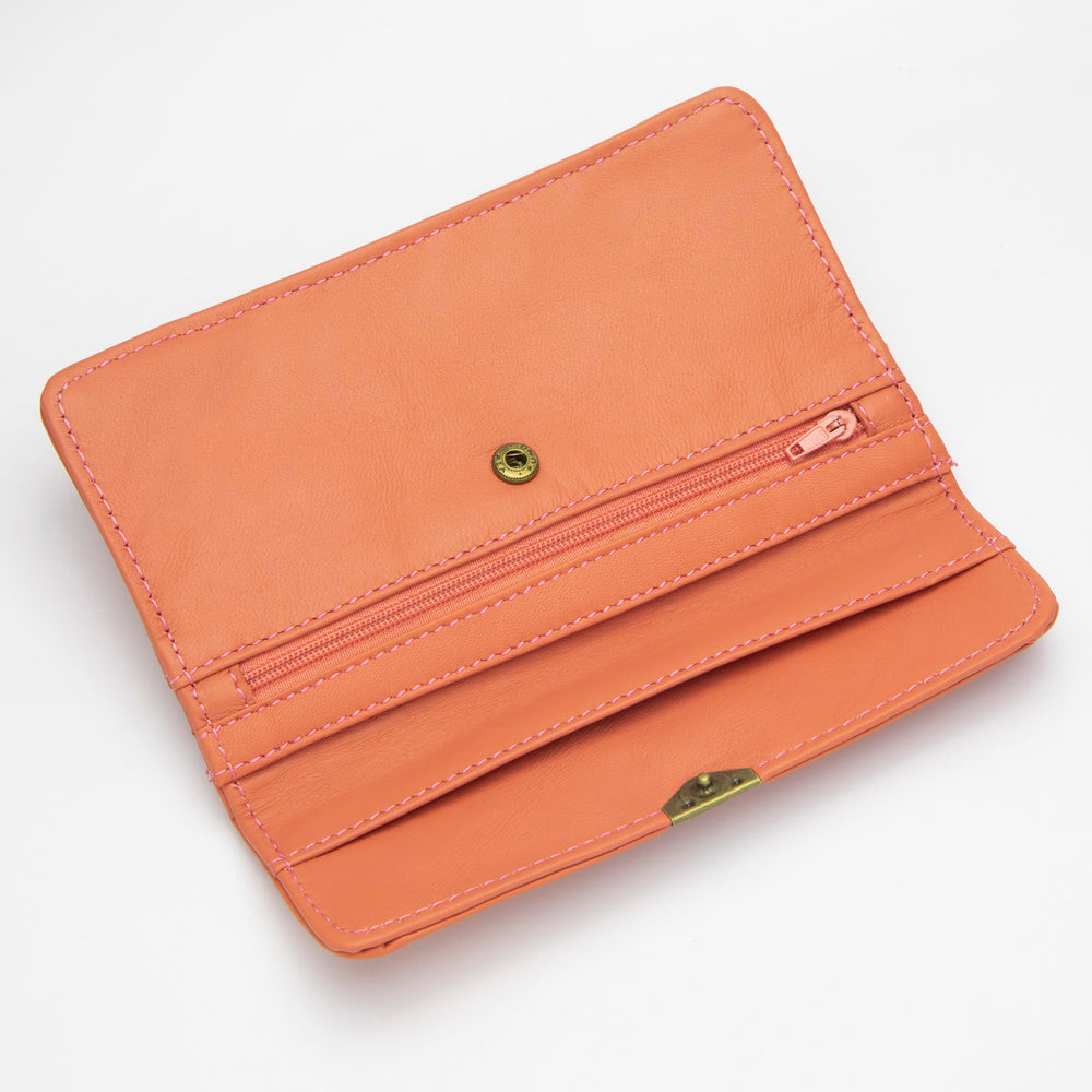 Cartera de Piel Naranja