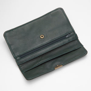 Cartera de Piel Verde Dark