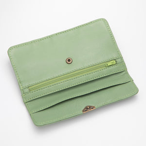 Cartera de Piel Verde Terraza