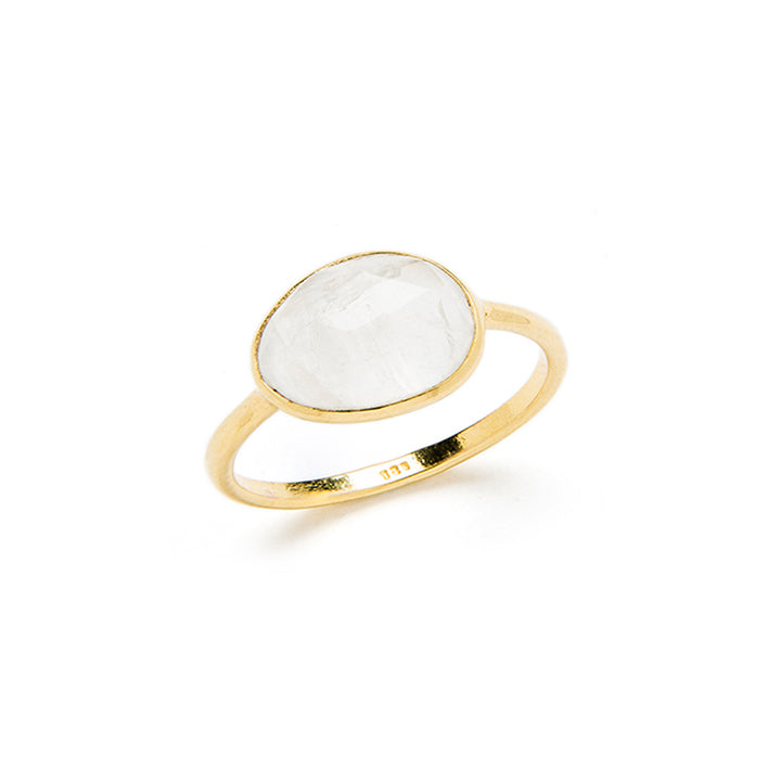 White Moonstone Ring