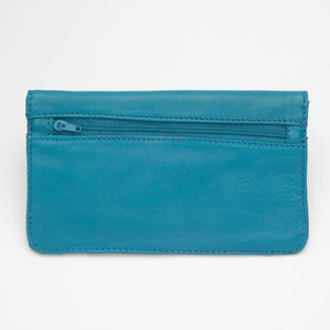 Cartera de Piel Azul Cielo