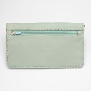 Cartera de Piel Verde Chicle