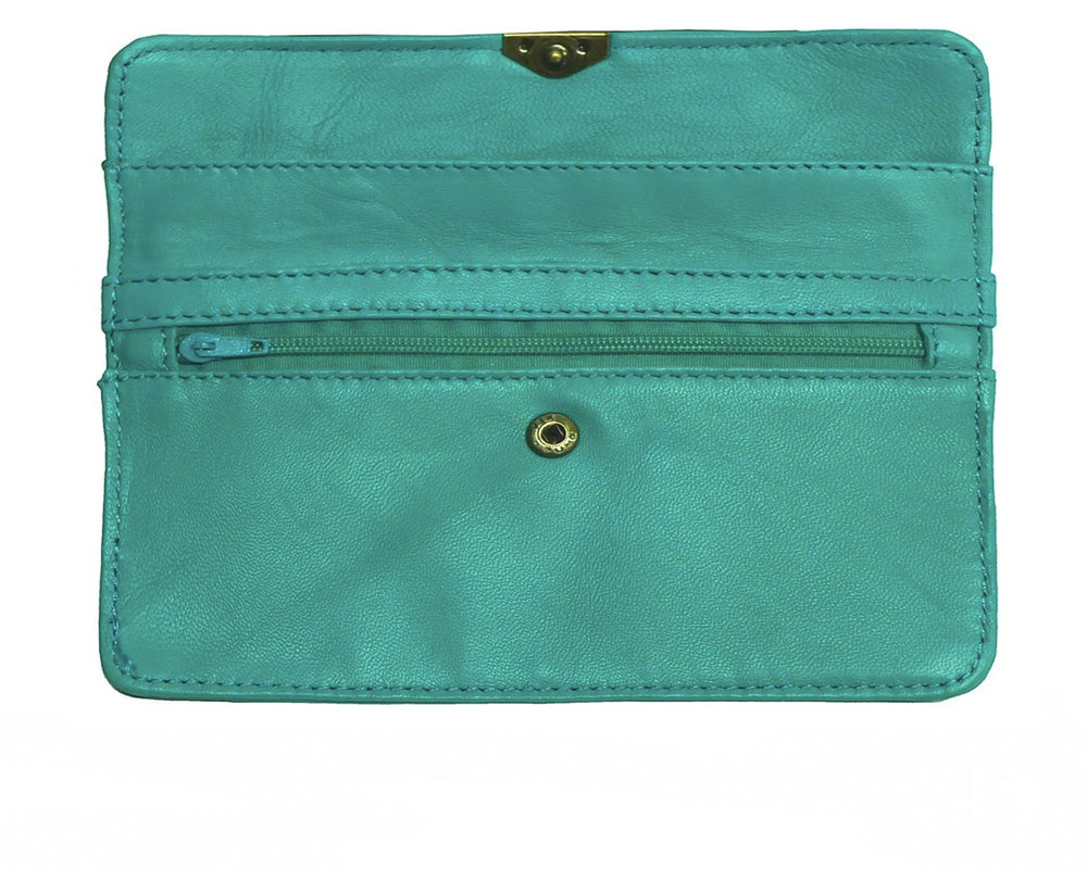 Turquoise Leather Wallet