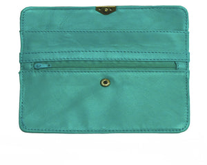 Turquoise Leather Wallet
