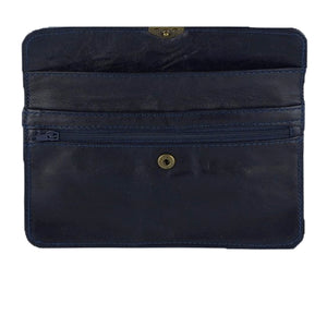 Navy blue leather wallet
