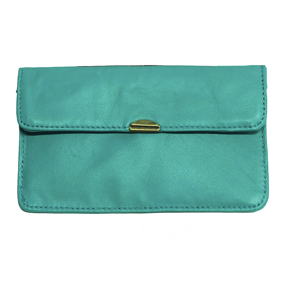 Turquoise Leather Wallet