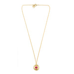 Garnet Stone Sun Necklace