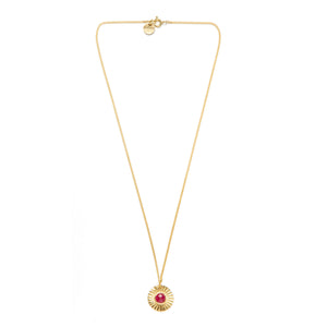 Collar Sol Piedra Granate