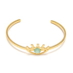 Eye Bracelet With Aquamarine Stone
